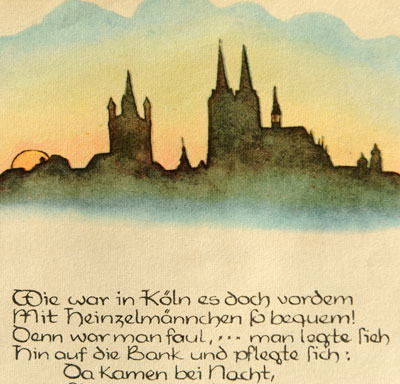 Dom in Köln als Zeichnung