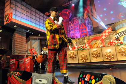Marc Metzger am Kölner Karneval im Gürzenich, Foto Tobias Büscher Marc Metzger als Clown in Köln auf der Bühne
